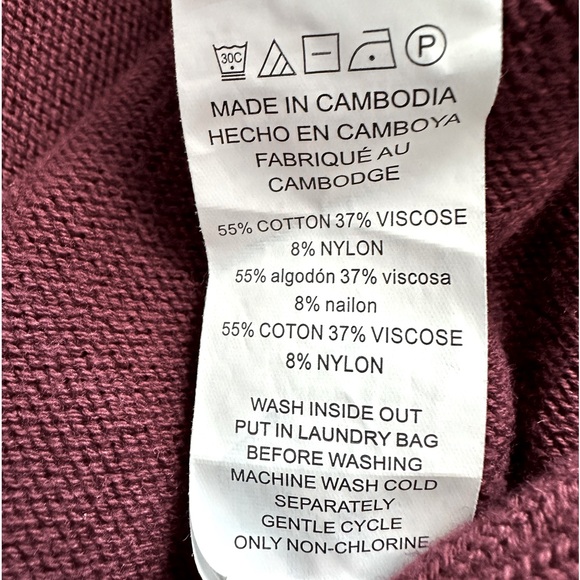 Michael Kors Burgundy Crew Neck Sweater Size Large - Picture 7 of 8